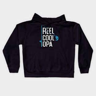 Reel Opa Fishing Fathers Day For Fisher Opa Kids Hoodie